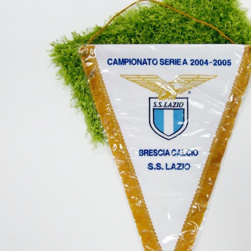 Lazio official pennant, swapped by Captains, Brescia-Lazio, Serie A 04/05