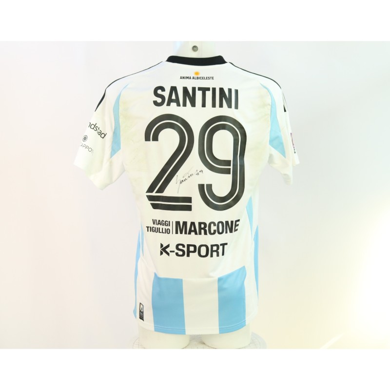 Maglia Santini Virtus Entella vs Campobasso Unwashed, 2024 - Autografata