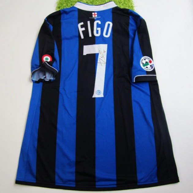 Figo match issued/worn shirt, Inter-Roma SuperCup 2006 - signed