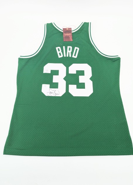 Maglia Mitchell & Ness firmata da Larry Bird dei Boston Celtics