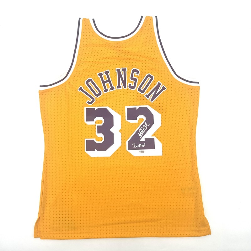 Magic Johnson Signed Mitchell&Ness Los Angeles Lakers Jersey