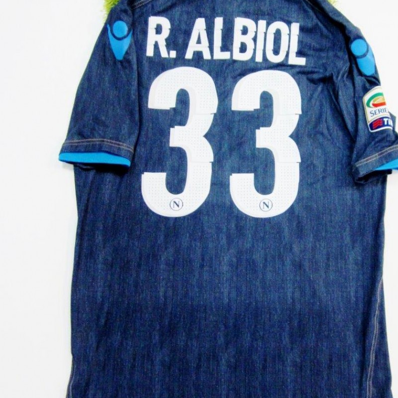 Albiol Napoli match issued shirt, Serie A 2014/2015