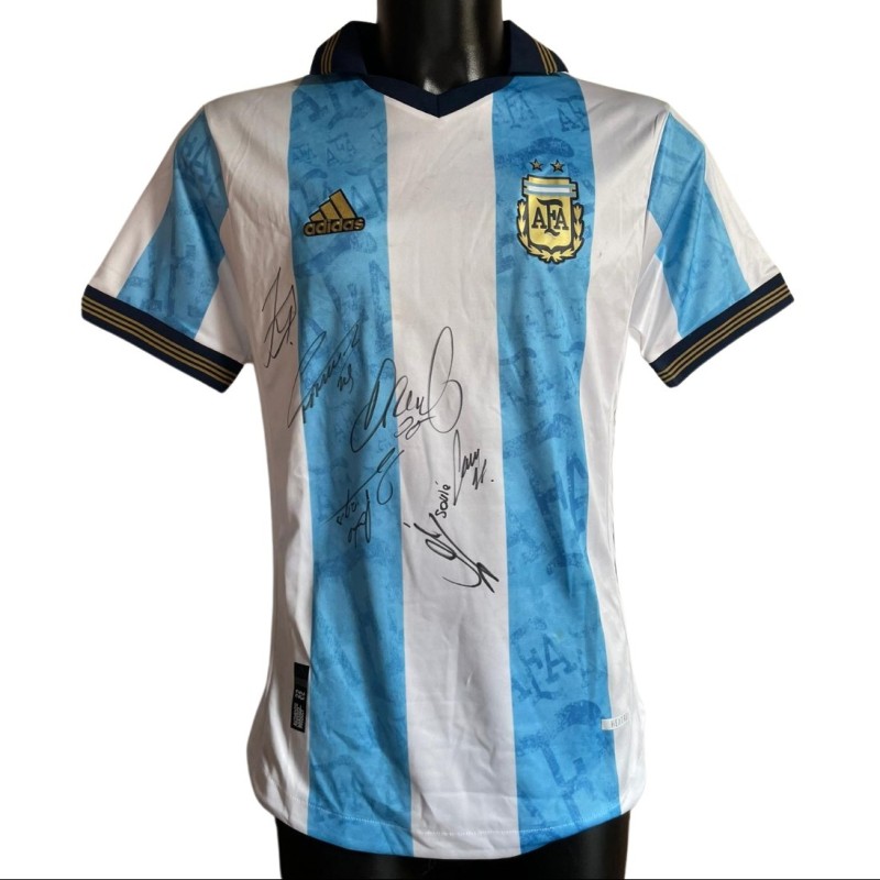 Replica Argentina Shirt - Signed by Lautaro, J. Zanetti, Di Maria, Paredes, Soulè and J. Correa