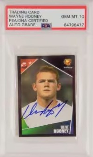 Wayne Rooney Signed Panini Euro 2004 Rookie Sticker