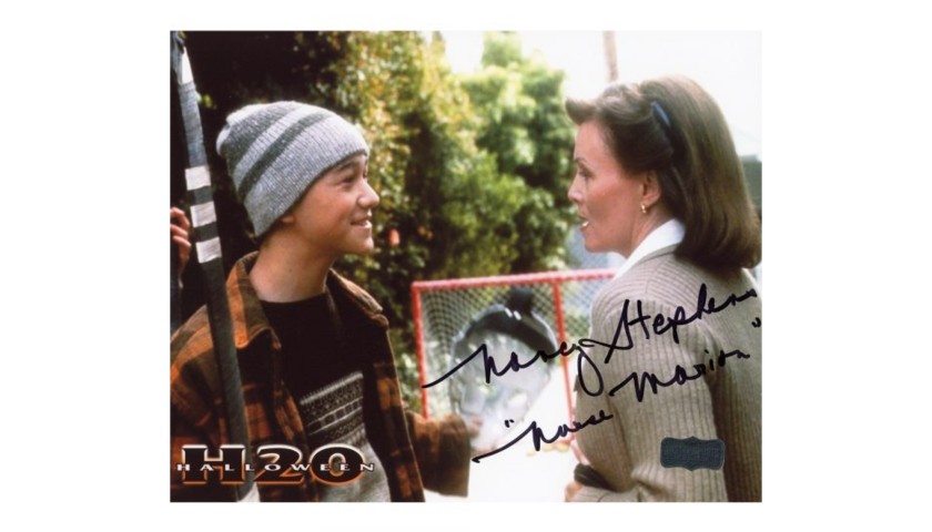 Nancy Stevens Signed Halloween Photo – H20 with “Marion” Inscription