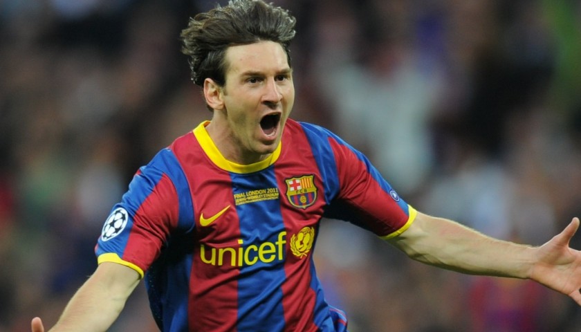 Messi's FC Barcelona Signed Shirt - 2011 Champions League Final
