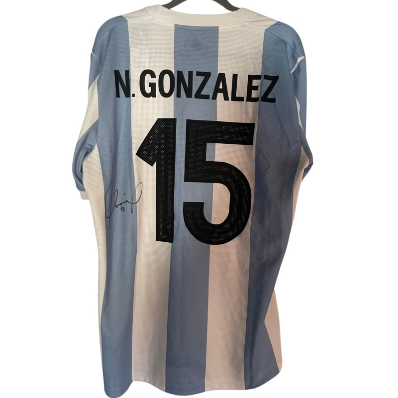 Nico Gonzalez's Argentina Signed Official Shirt, 2024/25