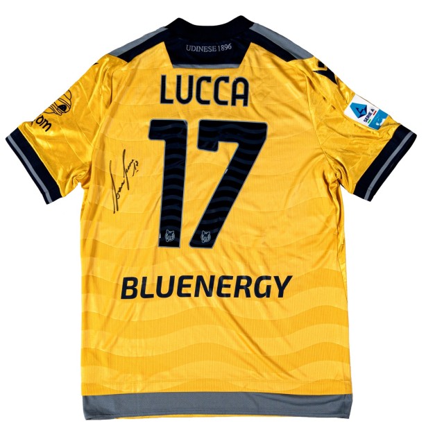 Lorenzo Lucca Udinese Jersey, 2024/25 - Autographed