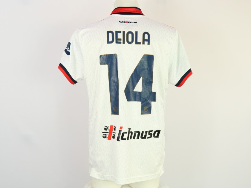 Deiola's Unwashed Shirt, Monza vs Cagliari 2024 "Keep Racism Out"