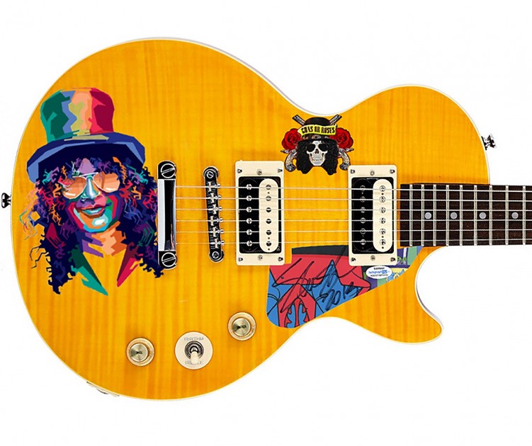 Slash Signed Signature Model Epiphone Les Paul Guitar