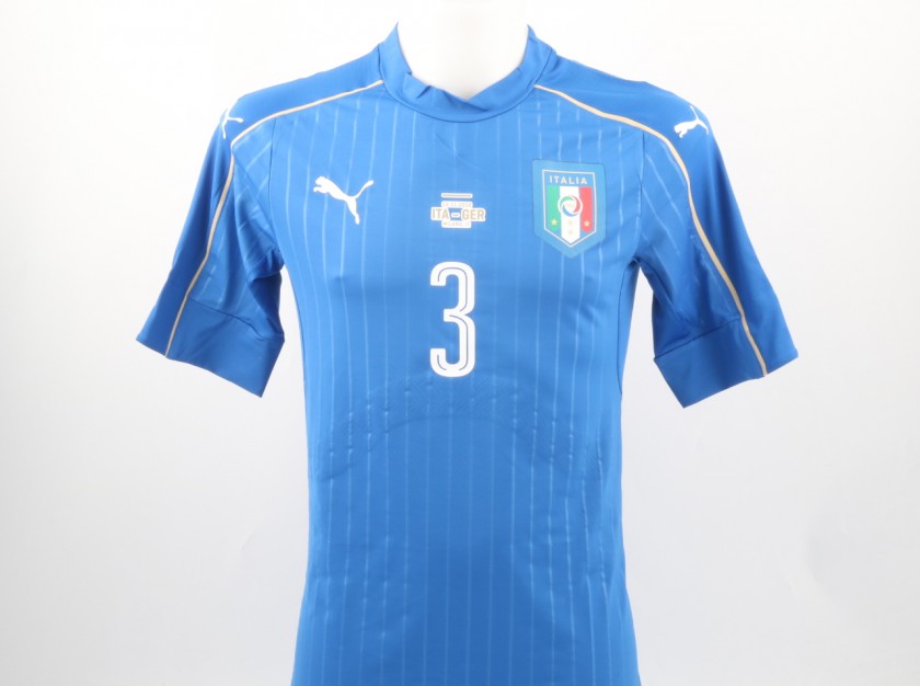 Romagnoli Match issued/worn Shirt, Italy-Germany 15/11/2016