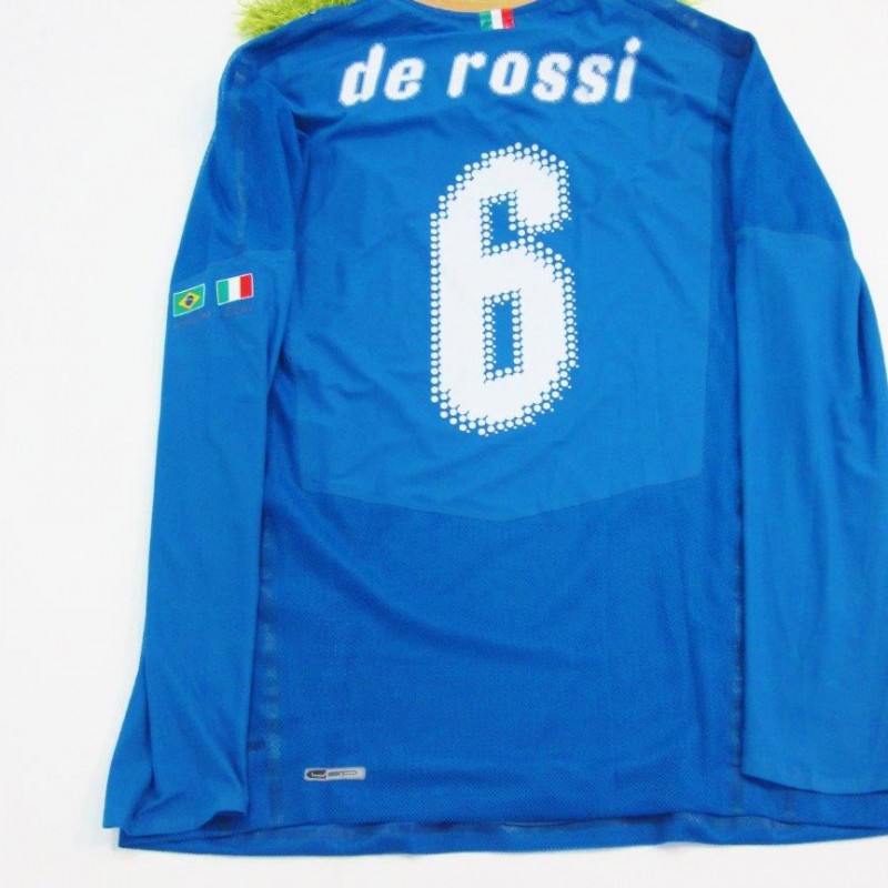De Rossi's Italy match issued/worn shirt, friendly match vs Brasil 2009