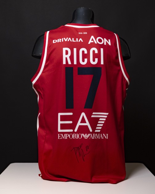 Canotta Giampaolo Ricci Indossata Olimpia Milano vs Guerri Napoli, 2026 - Autografata