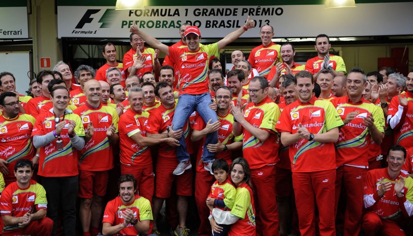 Special Celebratory T-shirt for Massa's Last Ferrari Race, Brazil 2013 -  CharityStars