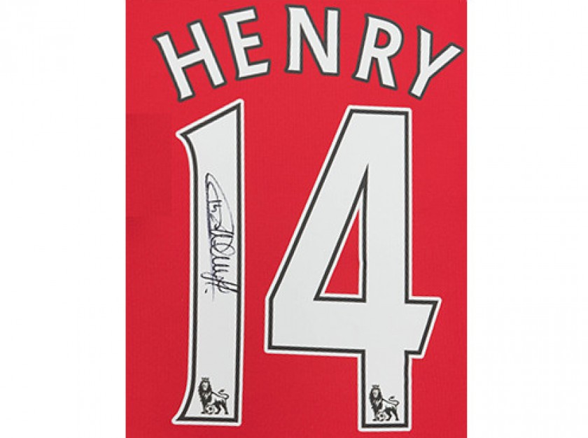 Signed Thierry Henry Arsenal FC Framed Shirt 