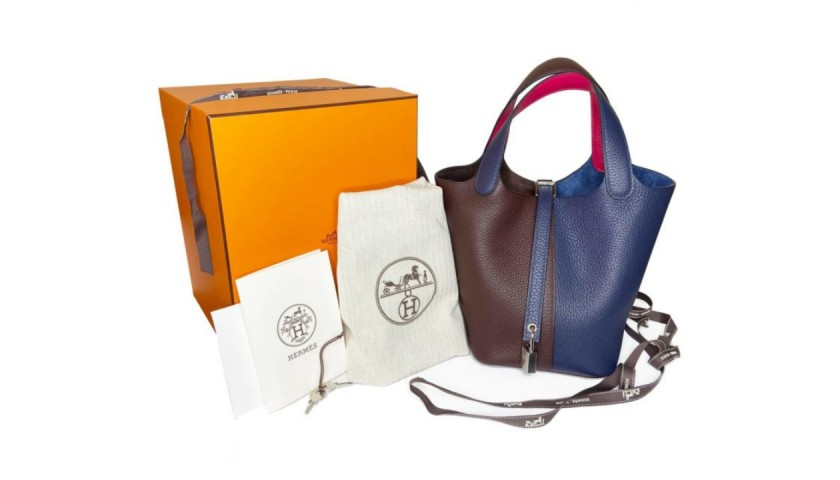 Hermes, Bags, Hermes Picotin Touch 8 In Blue Nightblue Sapphire Color