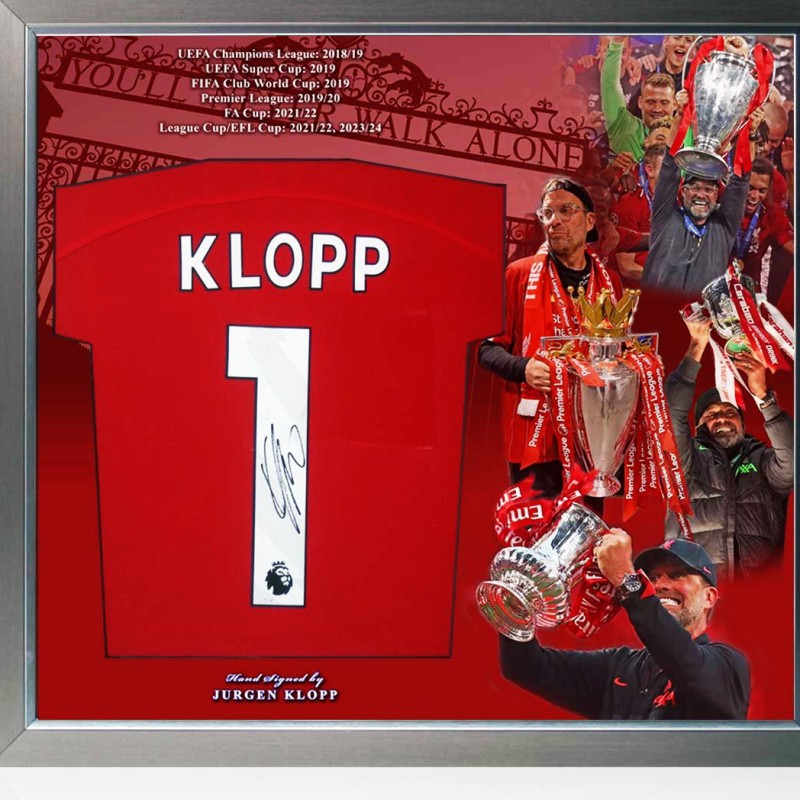 Jurgen Klopp's Liverpool Signed and Framed Shirt 