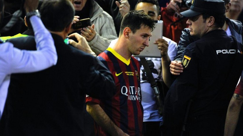 Messi's Barcelona Signed Match Shirt, Copa del Rey 2014 Final