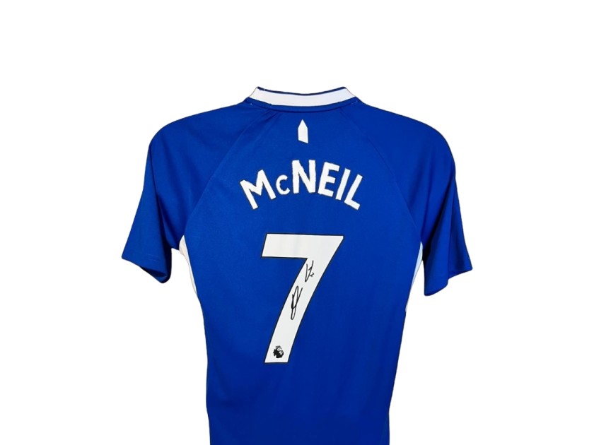 Dwight McNeil Signed Everton 2022-23 Official Home Football Shirt