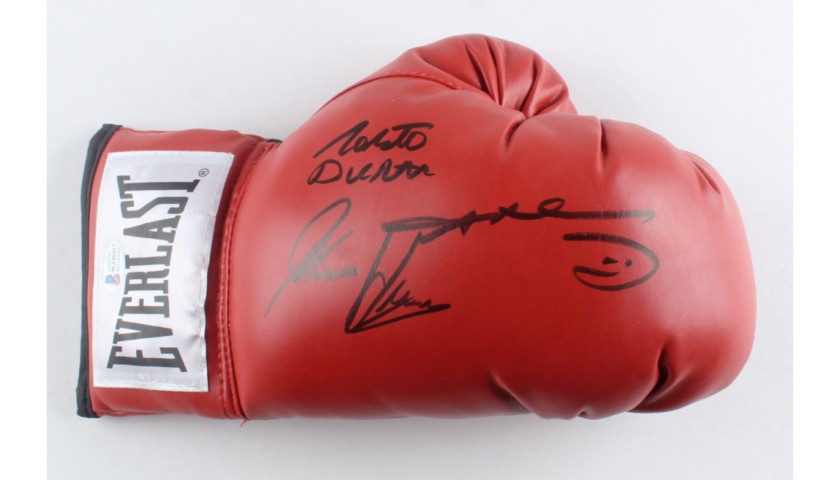 Sugar Ray Leonard, Roberto Duran & Thomas Hearns Signed Boxing Glove