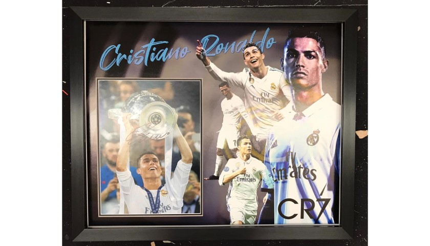 Cristiano Ronaldo Real Madrid Signed Photo Display