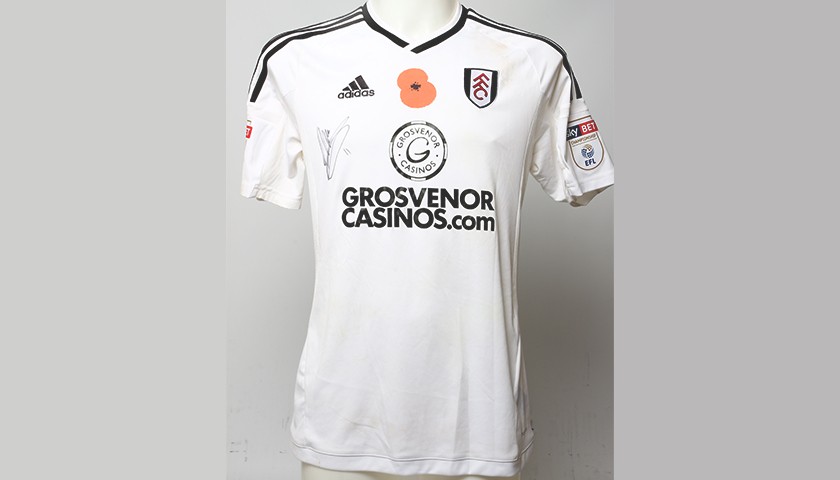 Poppy Shirt Signed by Fulham FC's Floyd Ayité