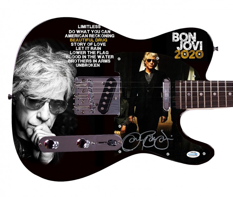 Vinile dorato dei Bon Jovi con cornice personalizzata - CharityStars