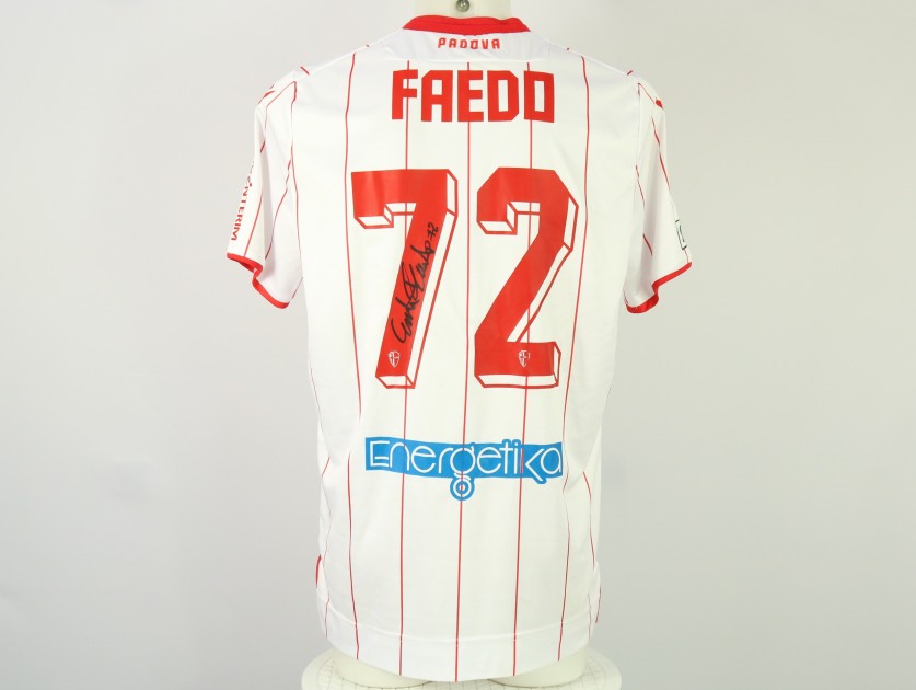 Faedo's Unwashed Signed Shirt, Padova vs Vicenza 2024