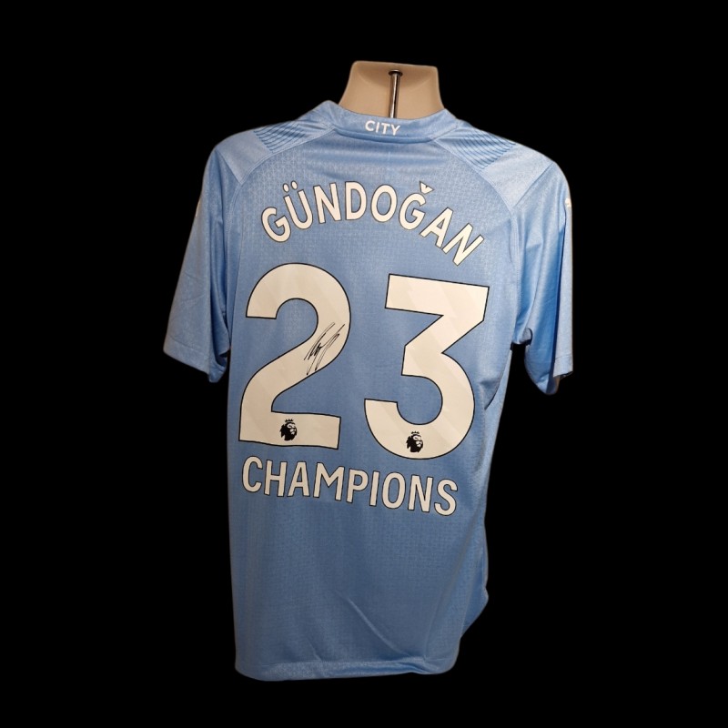 Ilkay Gundogan firmato Manchester City 2023-24 Home Football Shirt