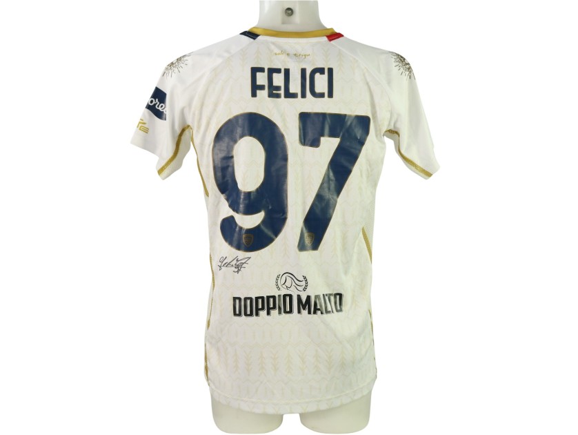 Maglia Felici Unwashed, Lecce vs Cagliari 2024 - Autografata