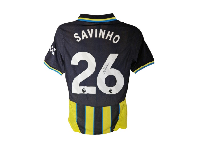 Savinho's Manchester City 2024/25 Signed Replica Away Shirt