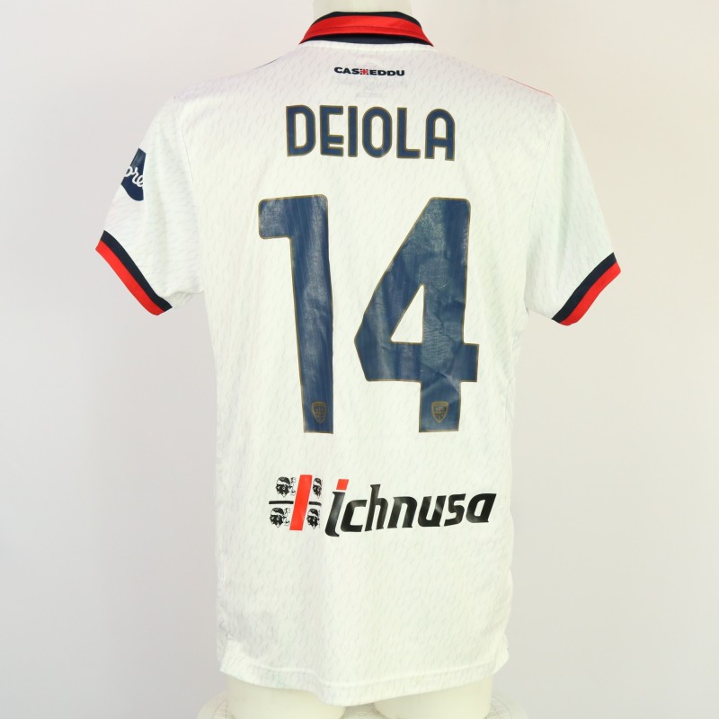 Deiola's Unwashed Shirt, Monza vs Cagliari 2024 "Keep Racism Out"