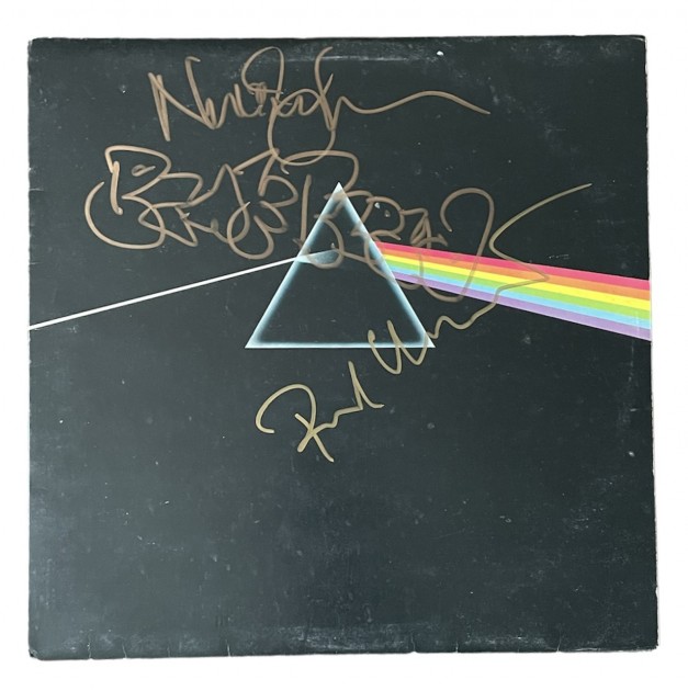 Vinile "The Dark Side of the Moon" dei Pink Floyd - Autografato