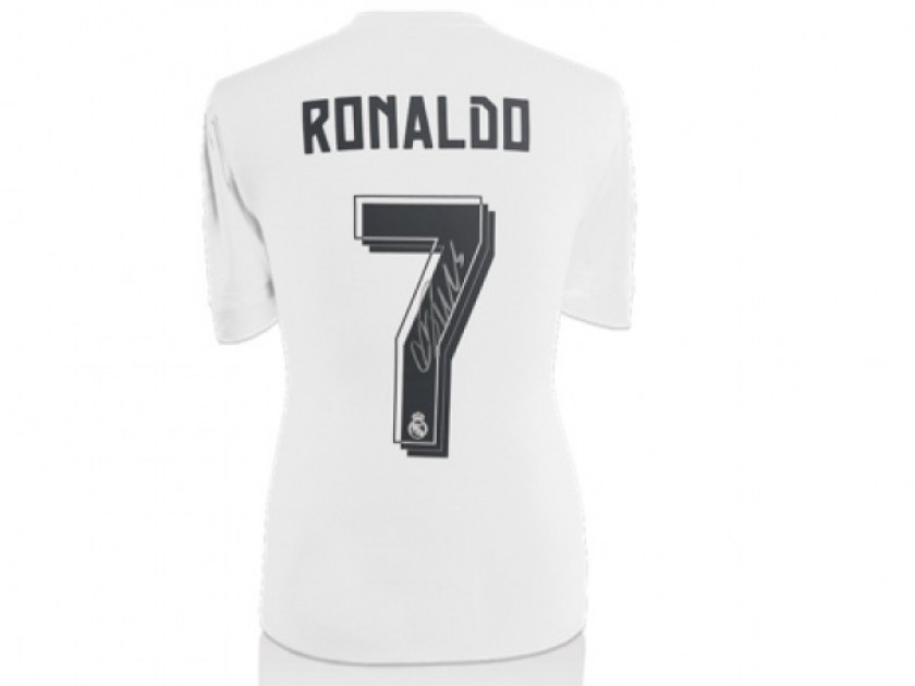 Cristiano Ronaldo Real Madrid 2015/16 Signed Home Shirt Edit