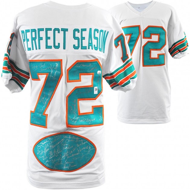 Miami Dolphins 1972 Team Autographed 40th Anniversary Jersey 