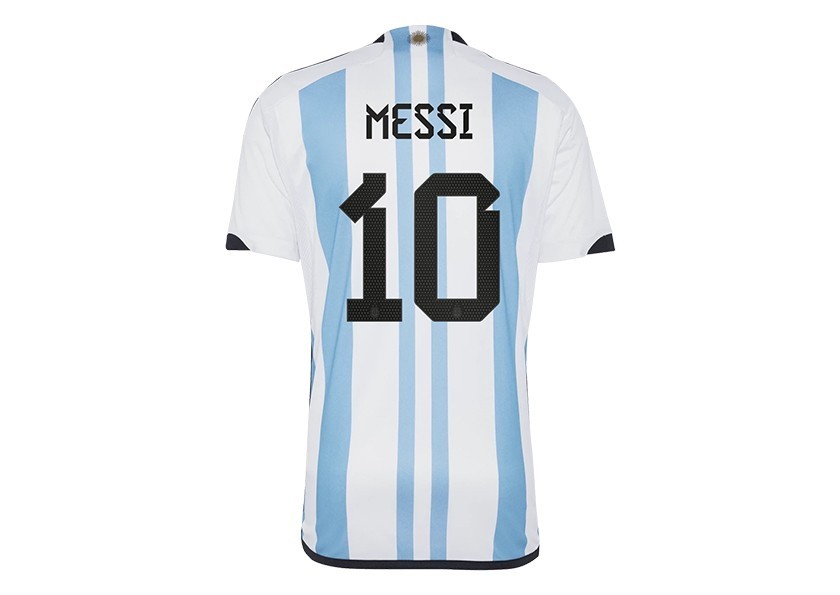 Messi's Argentina Fifa World Champions 2022 Shirt, Signed with Personalized Dedication 