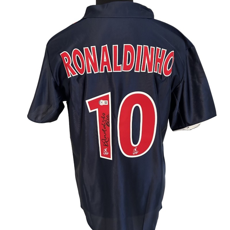 Maglia replica Ronaldinho PSG, 2001/02  - Autografata