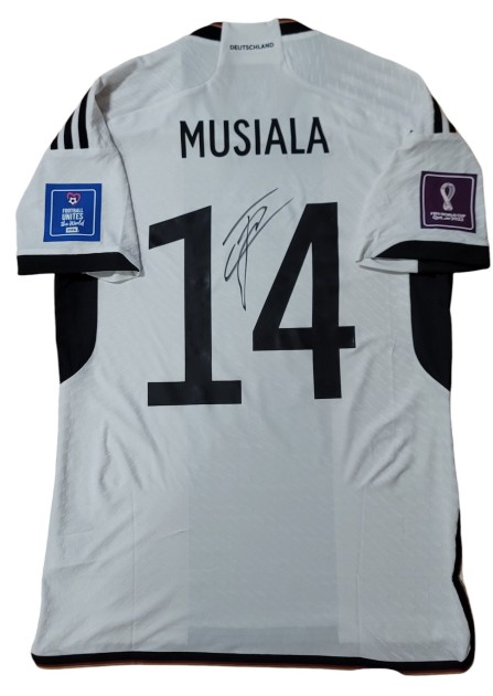 Musiala's Signed Match-Issued Shirt, Costa Rica vs Germany WC 2022