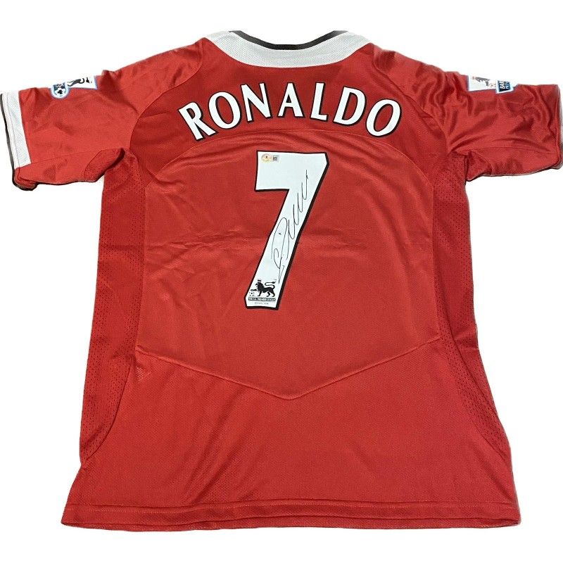 Maglia replica firmata di Cristiano Ronaldo per il Manchester United 2004/05