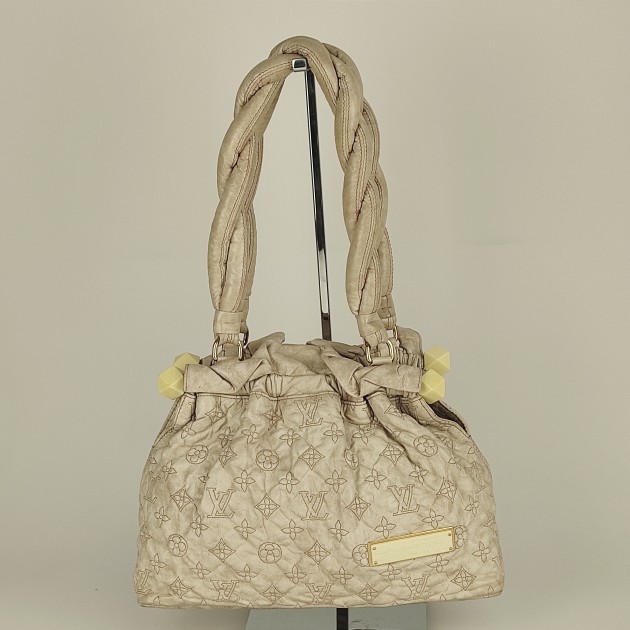 Louis Vuitton Beige Monogram Leather Olympe Bag. Excellent, Lot #58093
