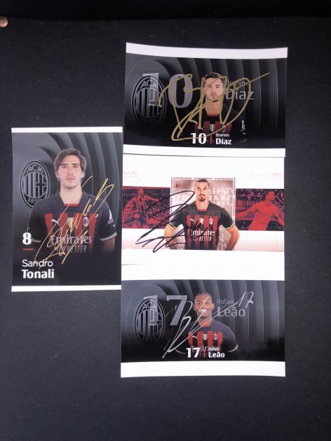 Set of Photographs Signed by AC Milan Players