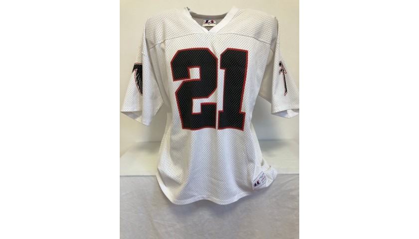 Deion Sanders White Atlanta Falcons Autographed Mitchell & Ness