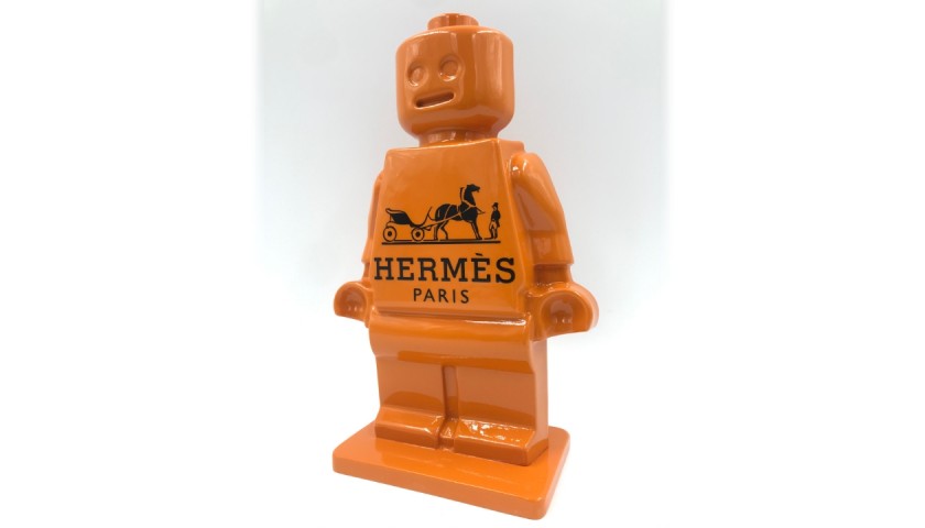 "Alter Ego Orange Hermes" - Scultura di Alessandro Piano