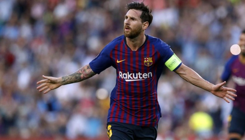 Messi's Barcelona Match-Issued Shirt, UCL 2019/20 - CharityStars