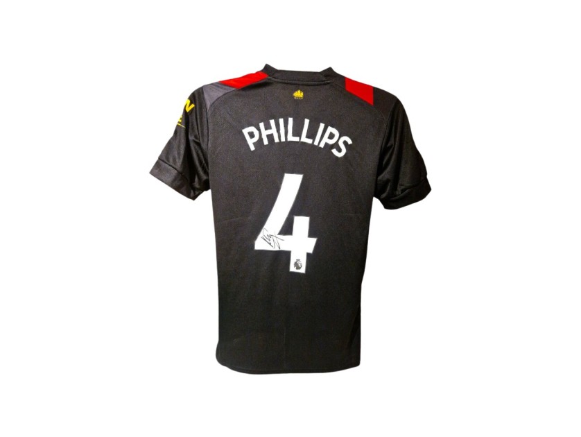 Maglia ufficiale da trasferta firmata da Kalvin Phillips Manchester City 2022/23