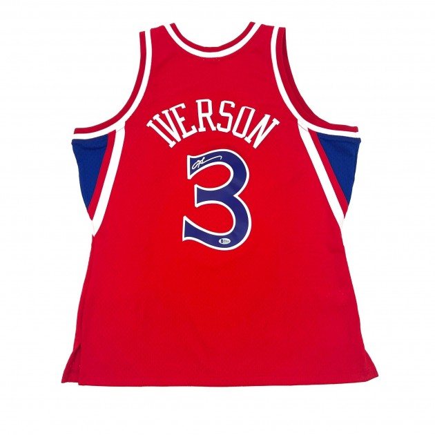 Allen Iverson Signed Mitchell&Ness Philadelphia 76ers Jersey - CharityStars