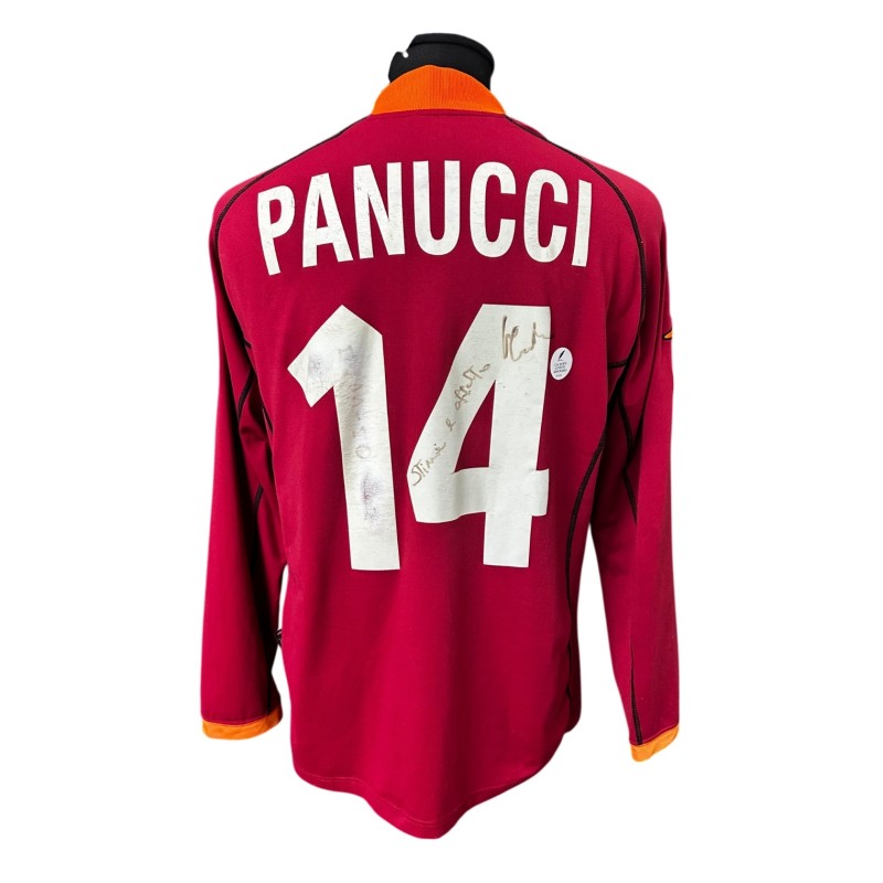 Panucci's Roma Signed Match-Worn Shirt, 2001/02 