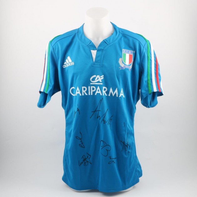 Official Italy Rugby shirt - signed by the players