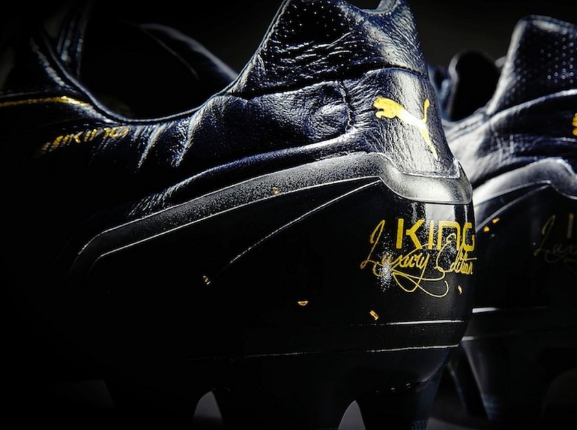 King Lux - Puma Football Boots limited edition with 24K gold flakes and bag