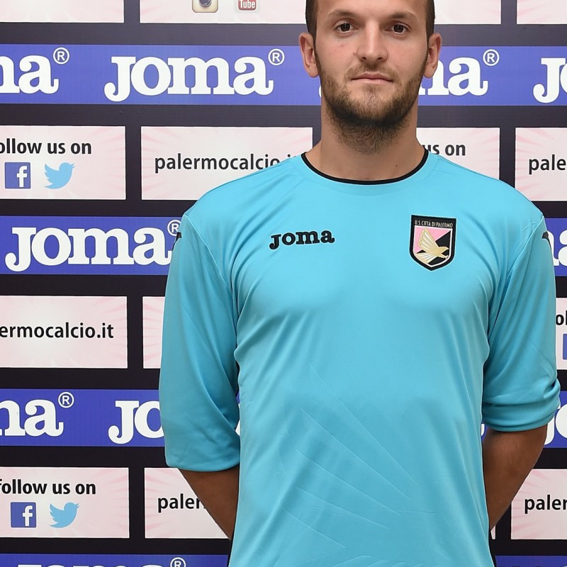 Ujkani, Palermo worn shirt, press launch Joma 2014/2015